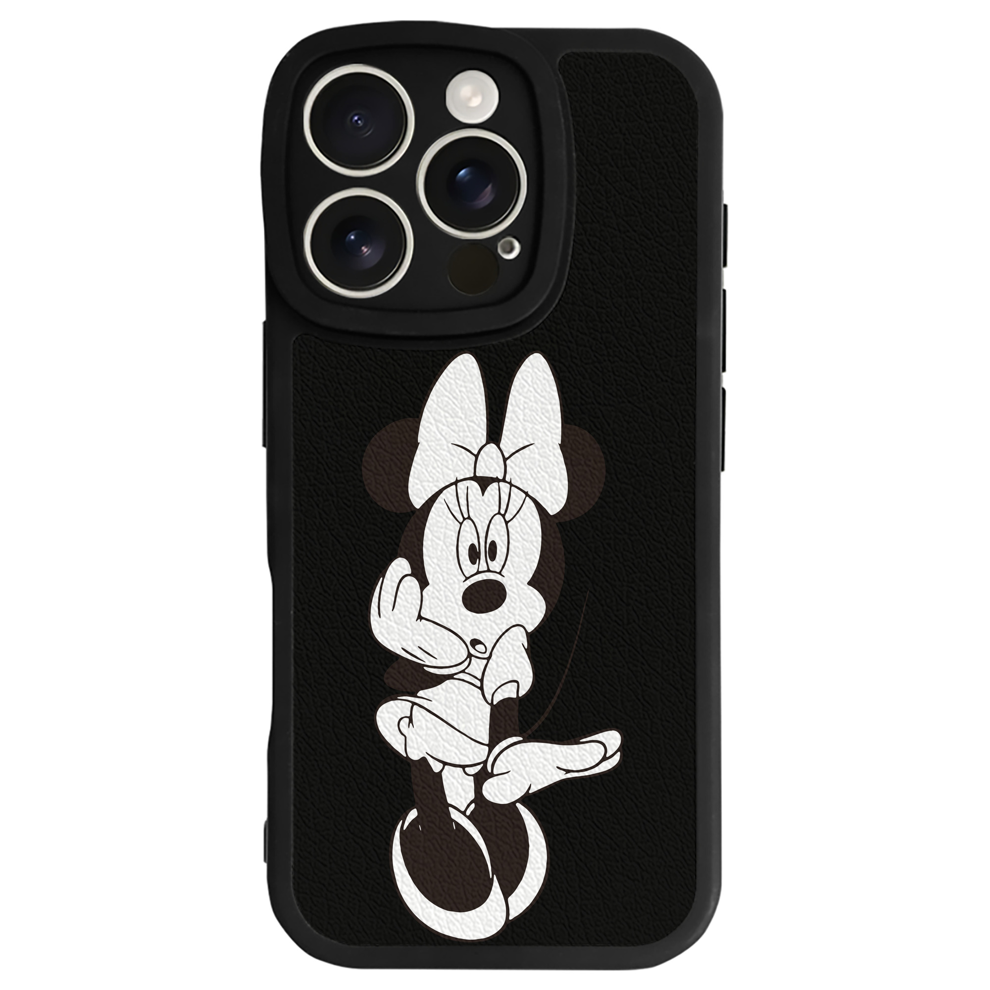 （画像用） ミッキーマウス Mickey Mouse 【iPhone 16シリーズ対応】シリコンスマホケース（レザー調） 材質：シリコン